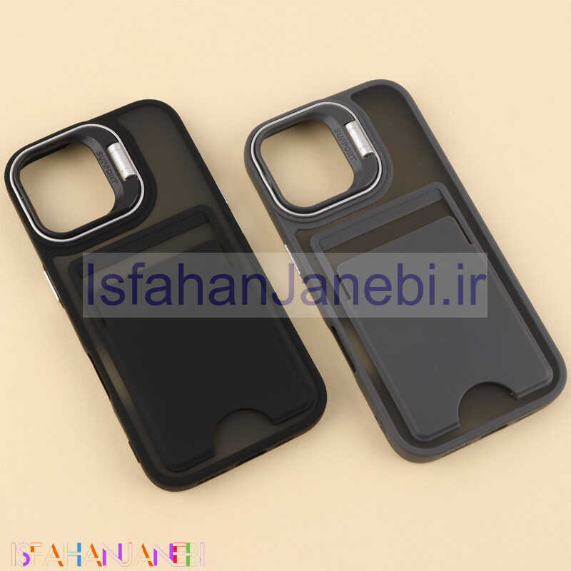 اصفهان جانبی-قاب جاکارتی دار Support آیفون 16 پشت مات استندشو