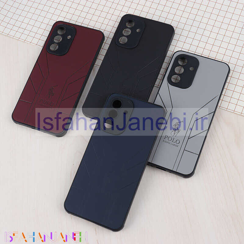 اصفهان جانبی-قاب چرمی Polo Ralph Laren سامسونگ Galaxy A26 طرح دار محافظ لنزدار