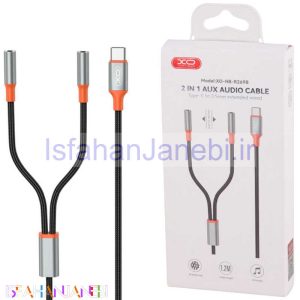 اصفهان جانبی-کابل 1 به 2 صدا Type-C ایکس او XO-NB-R269B 1.2m