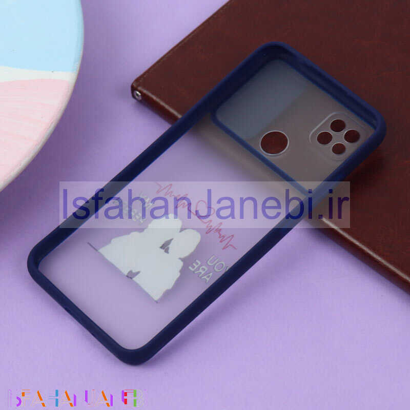 اصفهان جانبی-قاب محافظ لنز دار کشویی طرحدار سرمه ای Xiaomi Redmi 9C