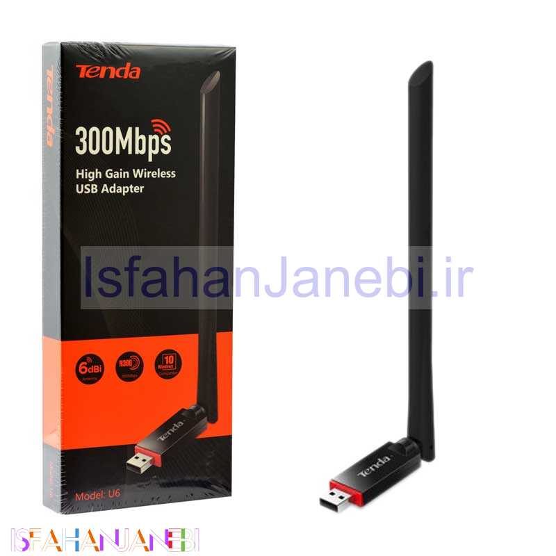 اصفهان جانبی-کارت شبکه بی سیم آنتن دار Tenda U6