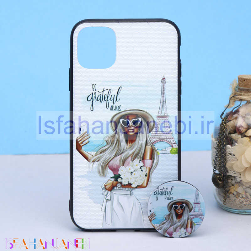 اصفهان جانبی-قاب طرحدار + پاپ سوکت iPhone 11 کد4 سری B