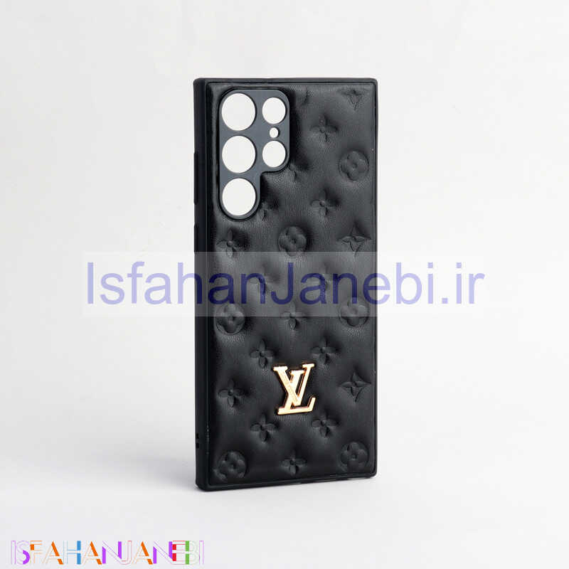 اصفهان جانبی-قاب پافر چرمی LV محافظ لنزدار Samsung Galaxy S22 Ultra
