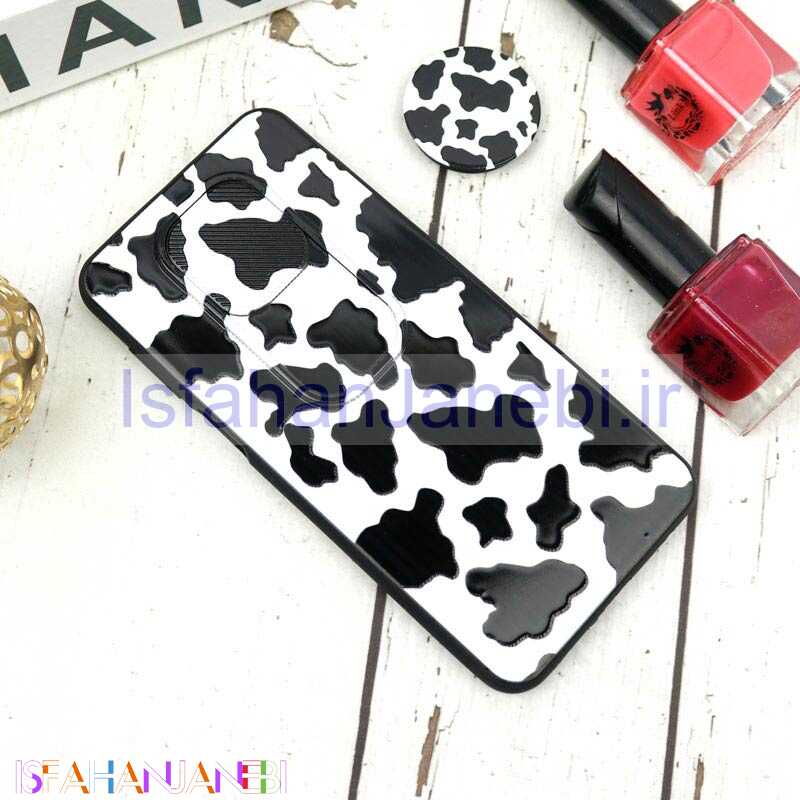 اصفهان جانبی-قاب طرحدار محافظ لنزدار کشویی + پاپ سوکت طرح سیاه و سفید شیائومی Redmi Note 9s / Note 9 Pro سری B