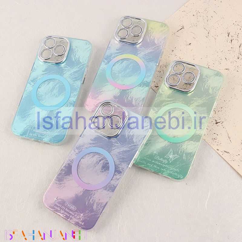 اصفهان جانبی-قاب هولوگرامی مگ سیف آیفون iPhone 16 Pro Max محافظ لنزدار