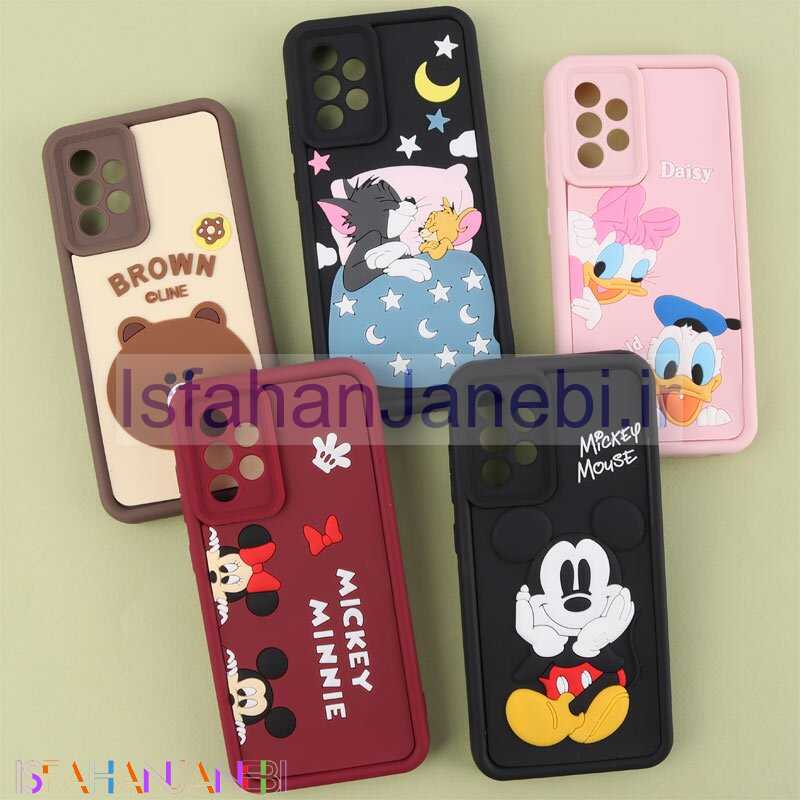 اصفهان جانبی-قاب سولید سامسونگ Galaxy A52 / A52s کارتونی برجسته محافظ لنزدار