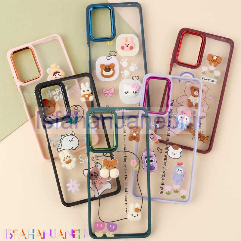 اصفهان جانبی-قاب شفاف متال ایرون عروسکی برجسته Xiaomi Redmi Note 12 Pro 4G