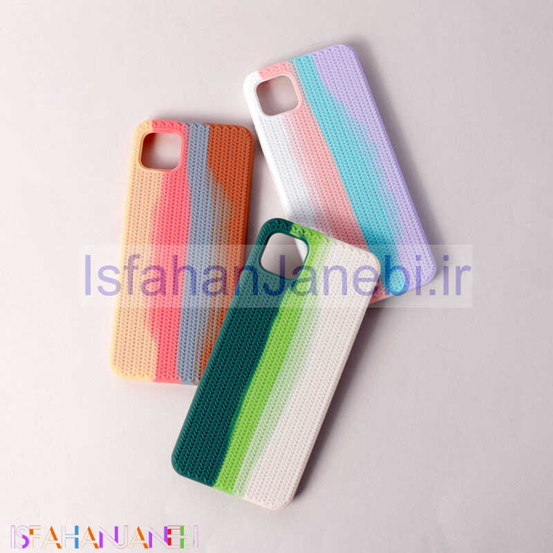 اصفهان جانبی-قاب سیلیکونی رنگین کمانی طرح بافت Samsung Galaxy A22 5G