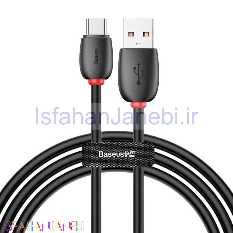 اصفهان جانبی-کابل تایپ سی فست شارژ Baseus CATZS 5A 1m