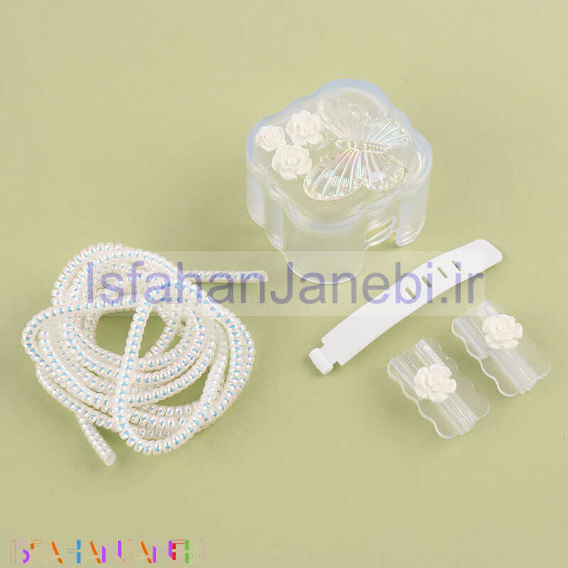 اصفهان جانبی-ست محافظ کابل و کلگی شارژر آیفون طرح پروانه و گل