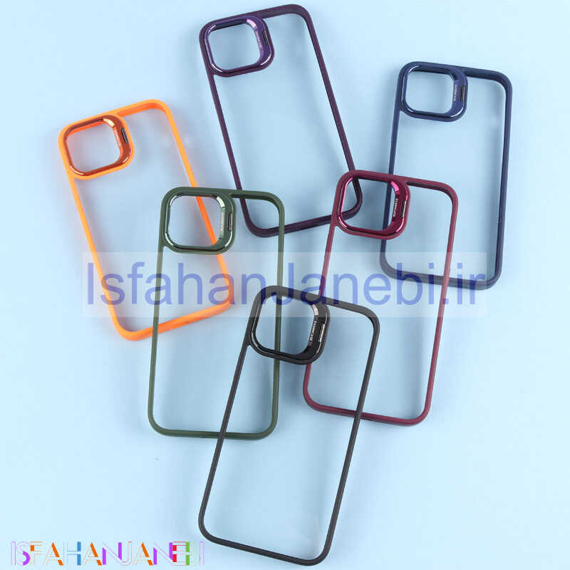 اصفهان جانبی-قاب PC شفاف Eason Case استند شو + محافظ لنز رینگی iPhone 12 Pro Max