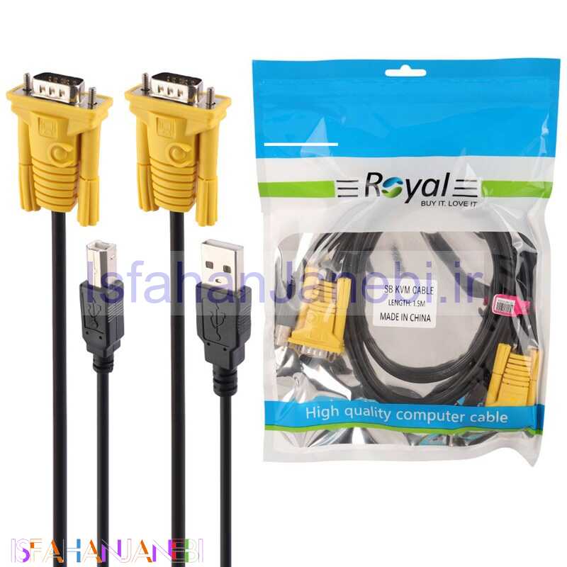 اصفهان جانبی-کابل Royal KVM USB 1.5m