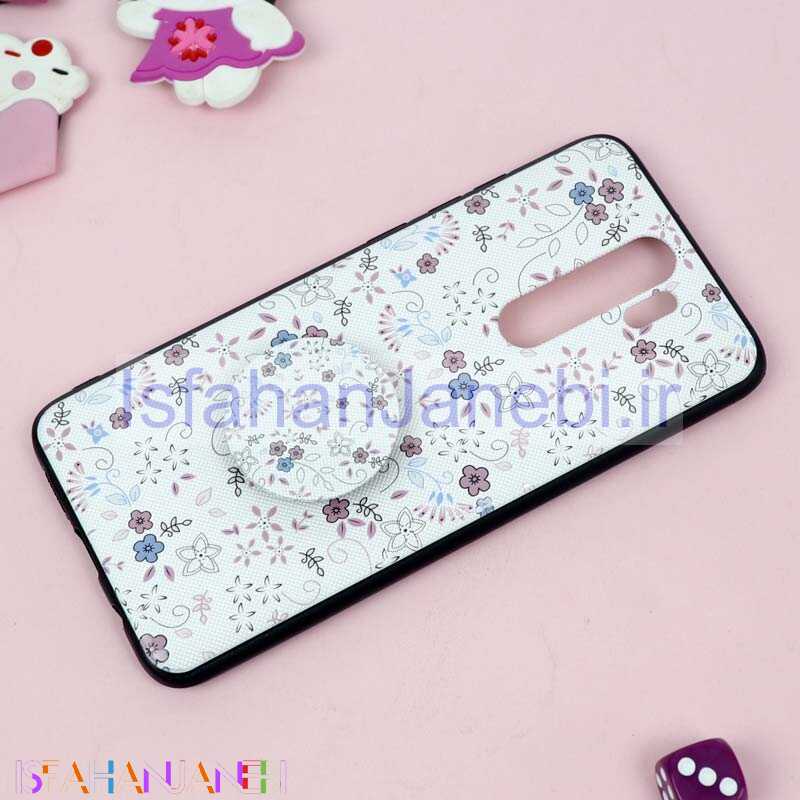 اصفهان جانبی-قاب فانتزی برجسته + پاپ سوکت طرح گل شیائومی Redmi Note 8 Pro سری D