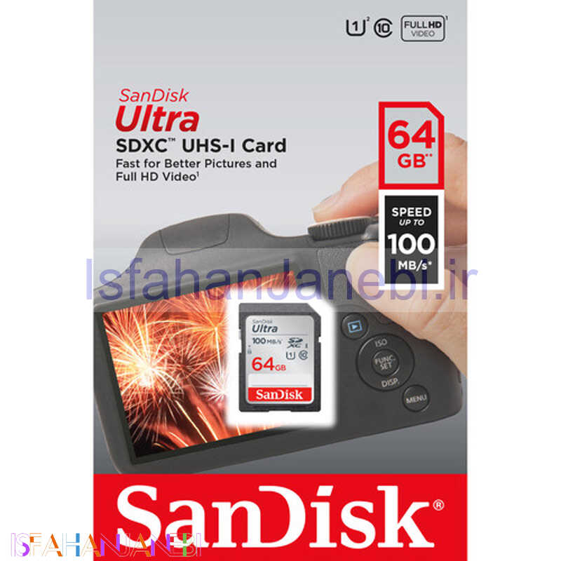 اصفهان جانبی-رم اس دی 64 گیگ سن دیسک SanDisk Ultra U1 100MB/s