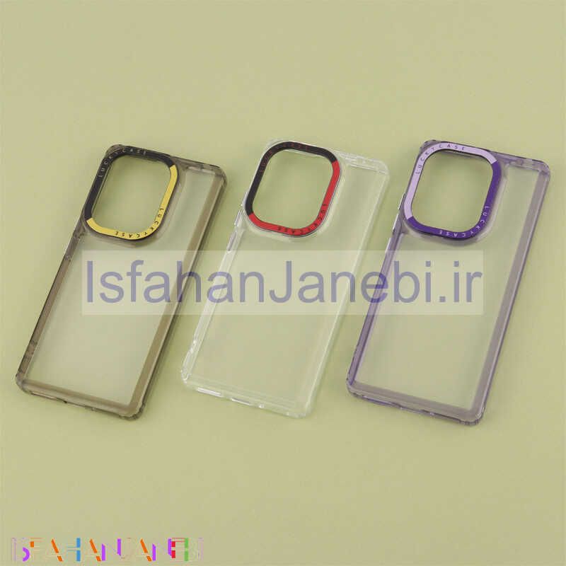 اصفهان جانبی-قاب PC پشت شفاف Lucky Case دور رنگی Xiaomi Redmi Note 13 Pro 4G