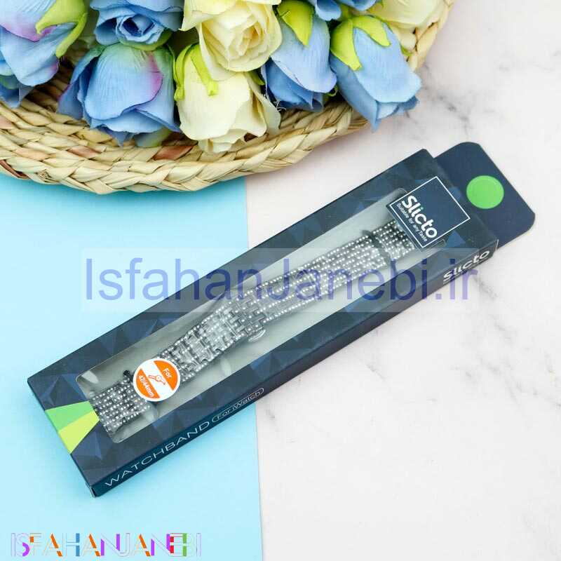 اصفهان جانبی-بند طرح W4 نگین دار Slicto اپل واچ 42/44mm