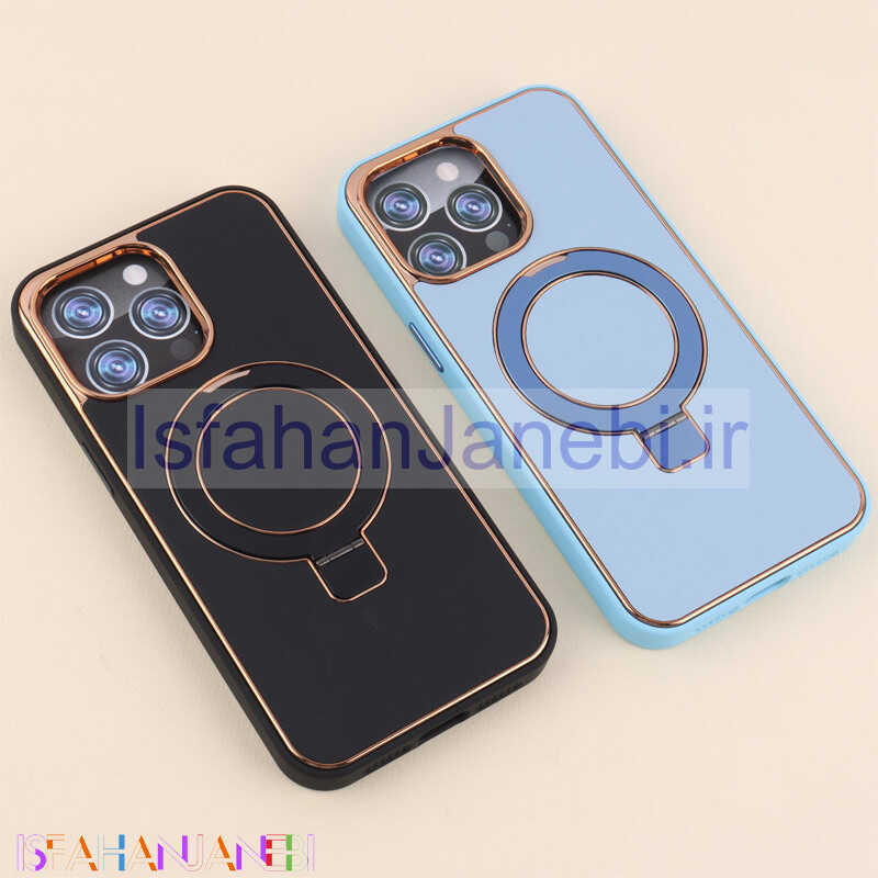 اصفهان جانبی-قاب چرم استندشو آیفون iPhone 15 Pro Max