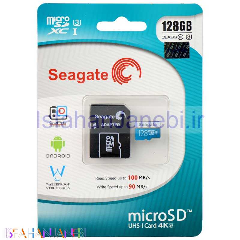 اصفهان جانبی-رم میکرو 128 گیگ سیگیت Seagate U3 100MB/s + خشاب