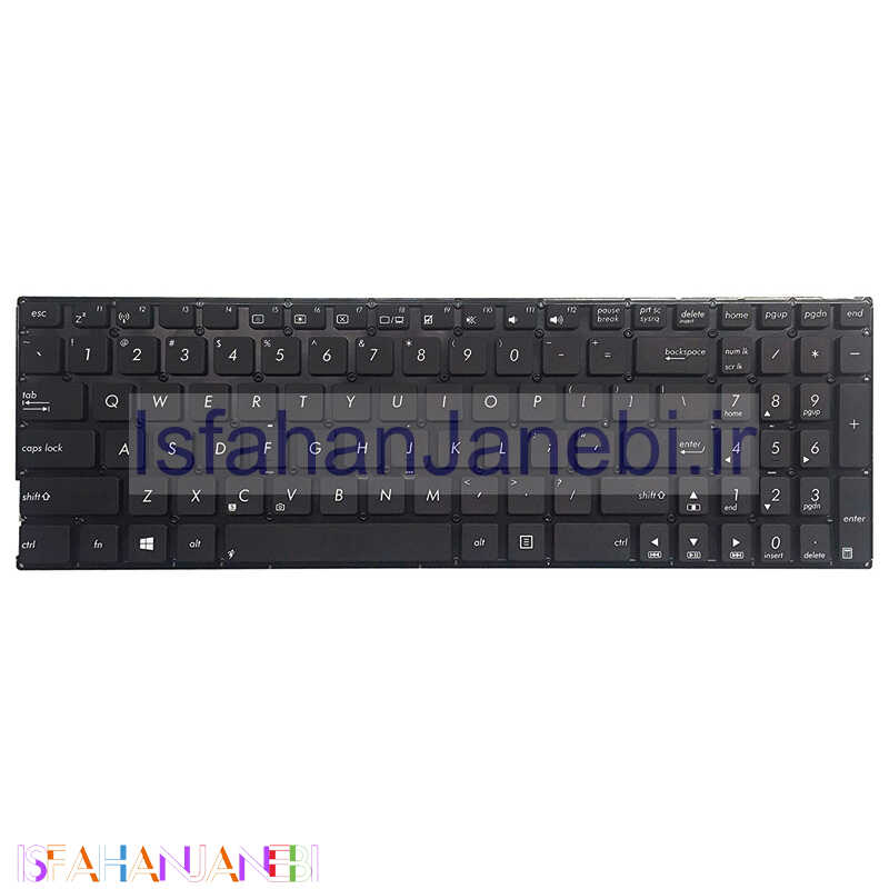 اصفهان جانبی-کیبورد لپ تاپ ASUS VivoBook K556 بدون فریم مشکی