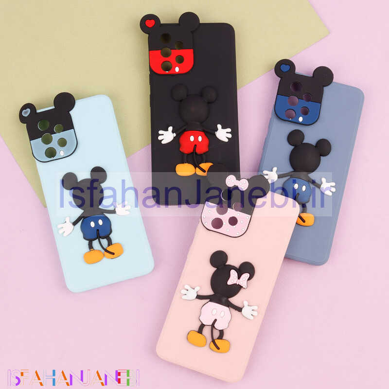 اصفهان جانبی-قاب عروسکی برجسته میکی موس و مینی موس محافظ لنزدار Samsung Galaxy A32 4G