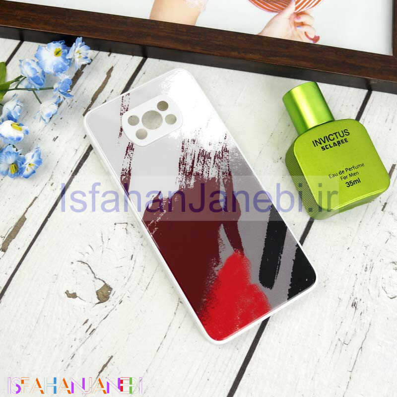 اصفهان جانبی-قاب طرحدار پشت گلسی محافظ لنزدار Xiaomi Poco X3