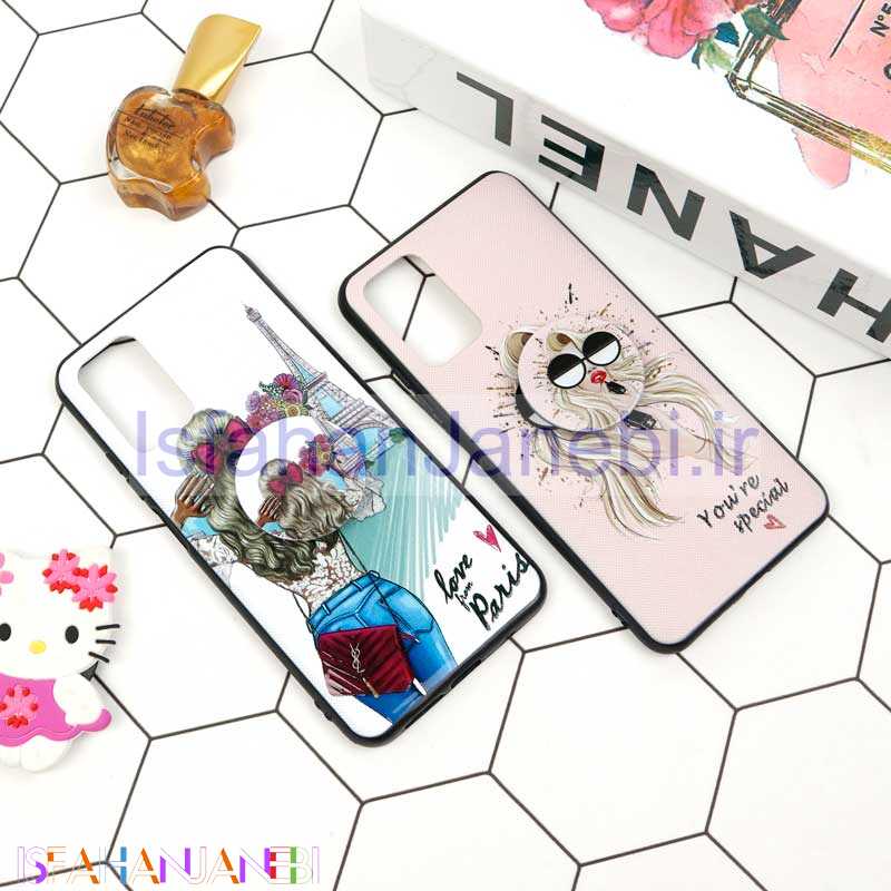 اصفهان جانبی-قاب فانتزی برجسته + پاپ سوکت طرح دختر شیائومی Poco M3 سری D