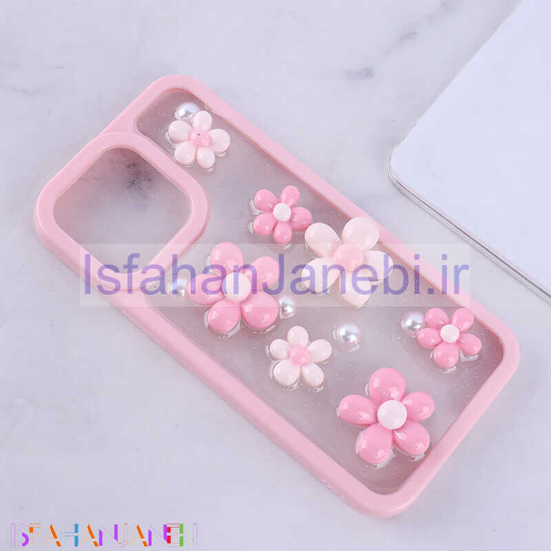 اصفهان جانبی-قاب اکلیلی آیفون iPhone 13 Pro نرگس صورتی برجسته