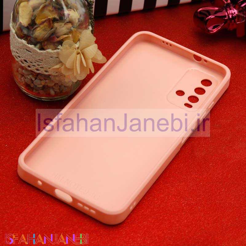 اصفهان جانبی-قاب محافظ لنزدار آینه ای + پاپ سوکت طرح LV صورتی Xiaomi Redmi 9T