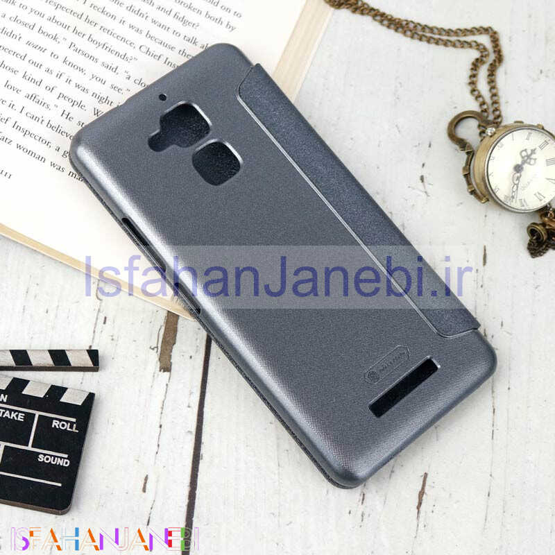 اصفهان جانبی-کیف اورجینال کلاسوری Sparkle نیلکین Asus Zenfone 3 Max ZC520TL مشکی