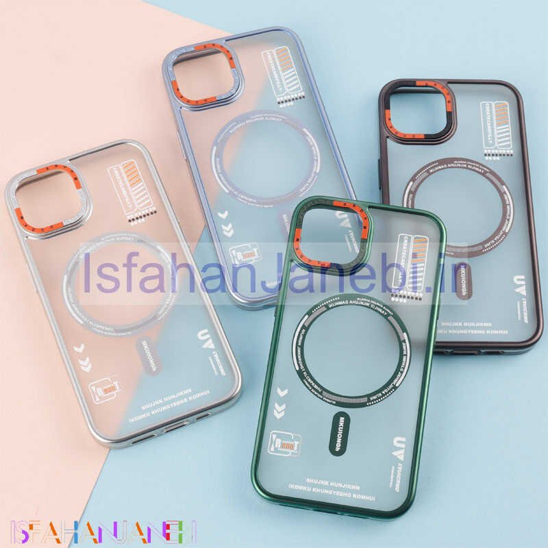 اصفهان جانبی-قاب ضد ضربه اورجینال MKUIONGH مگ سیف طرح دار iPhone 13