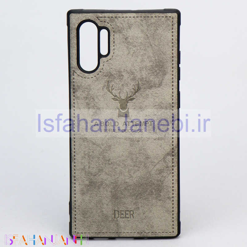 اصفهان جانبی-قاب چرمی طرح گوزن Samsung Note 10 Plus طوسی