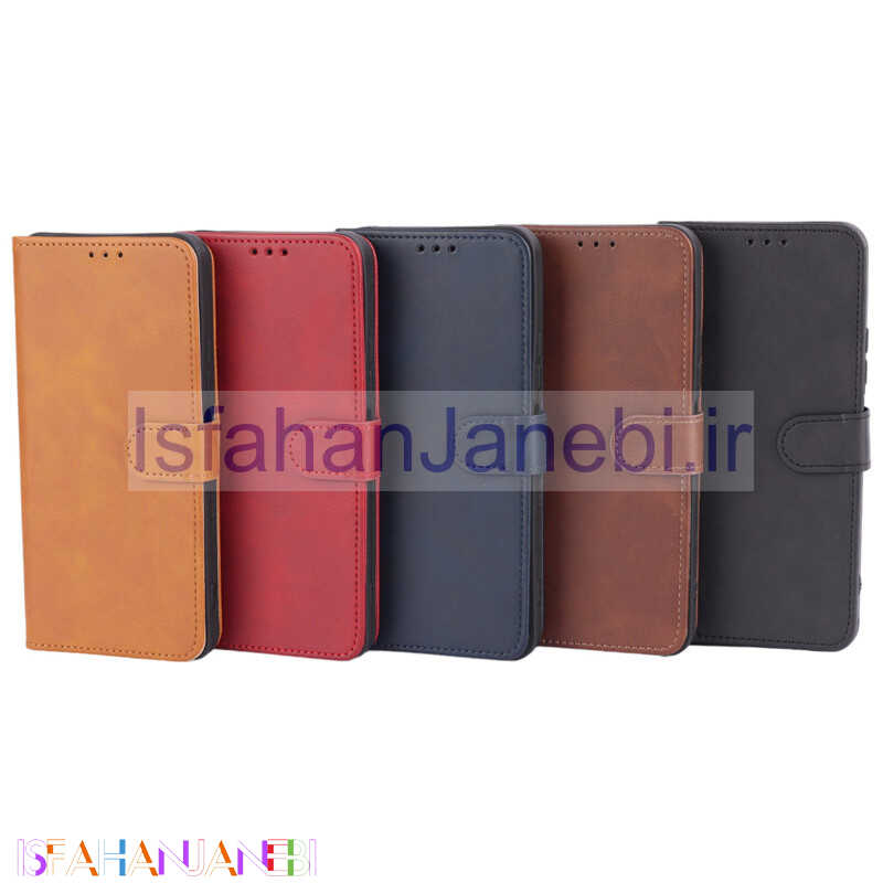 اصفهان جانبی-کیف چرمی مگنتی محافظ لنزدار Xiaomi Redmi 13C