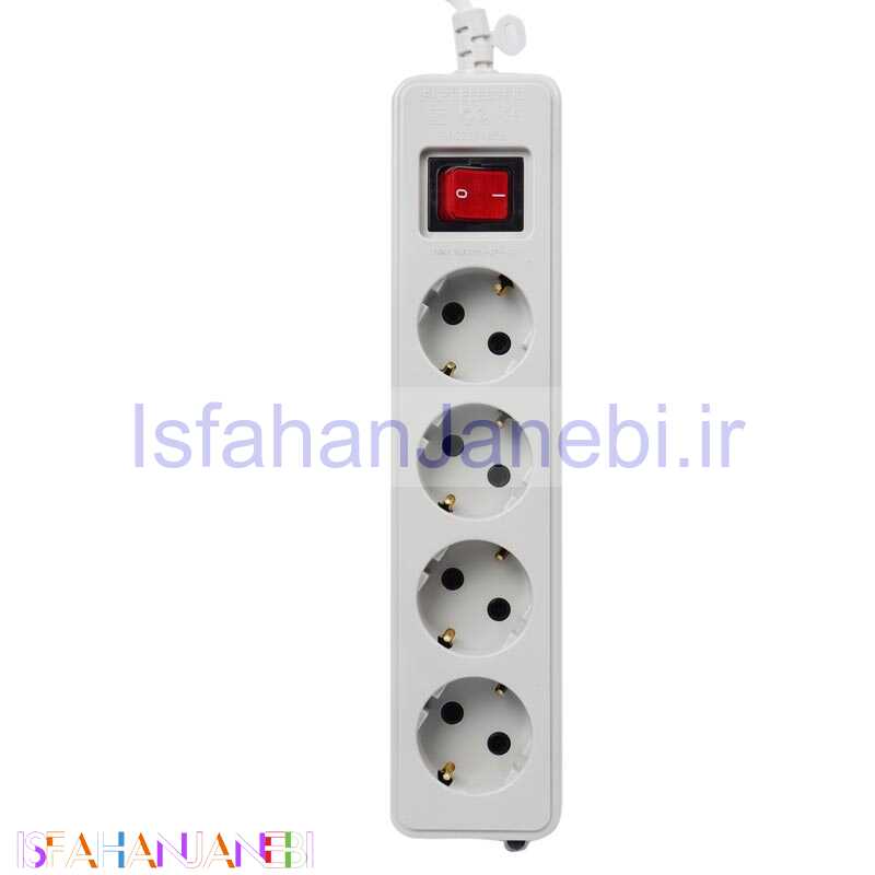 اصفهان جانبی-چند راهی 4 خانه ارت دار پارت الکتریک Shahab PE648 با کابل 1٫8 متری
