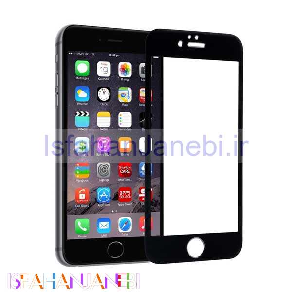 اصفهان جانبی-گلس تمام چسب آیفون iPhone 6/6s مشکی