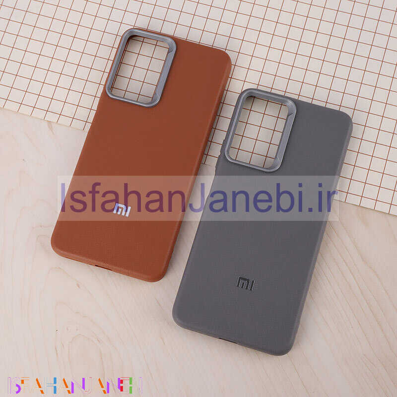 اصفهان جانبی-قاب چرمی ژله ای Leather شیائومی Redmi Note 12 Pro 4G لوگو متال