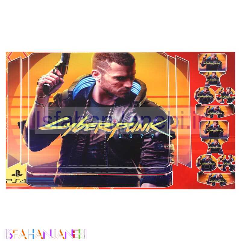 اصفهان جانبی-اسکین پلی استیشن 4 اسلیم طرح Cyberpunk کد2