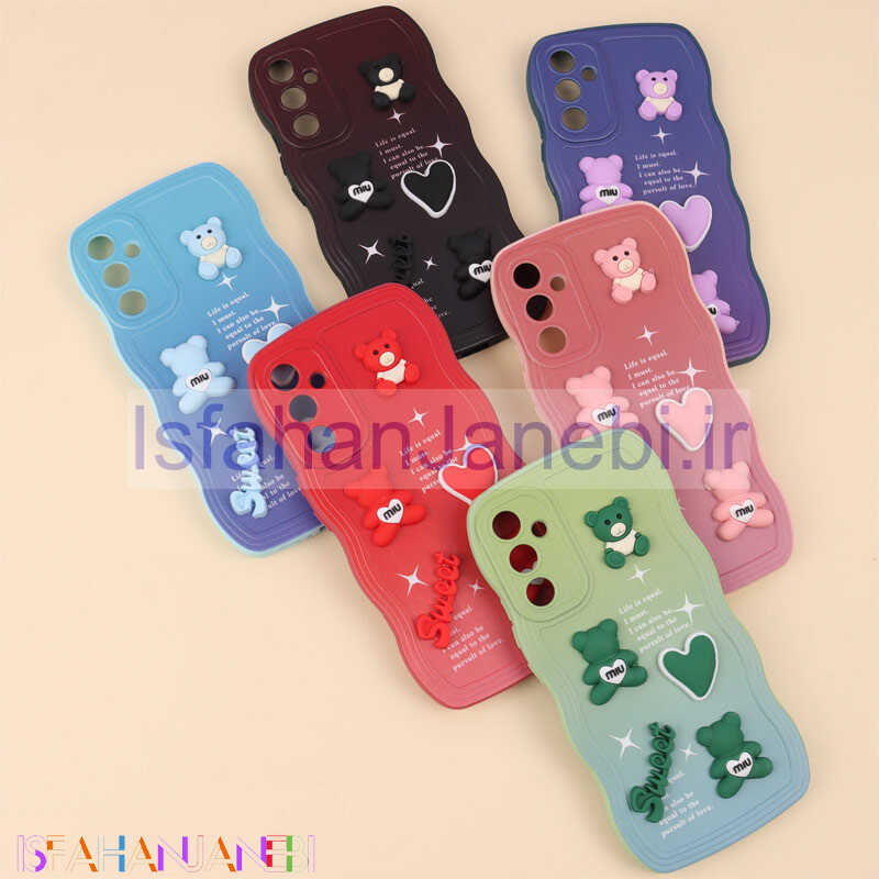 اصفهان جانبی-قاب رنگی مات عروسک برجسته محافظ لنزدار Samsung Galaxy A34