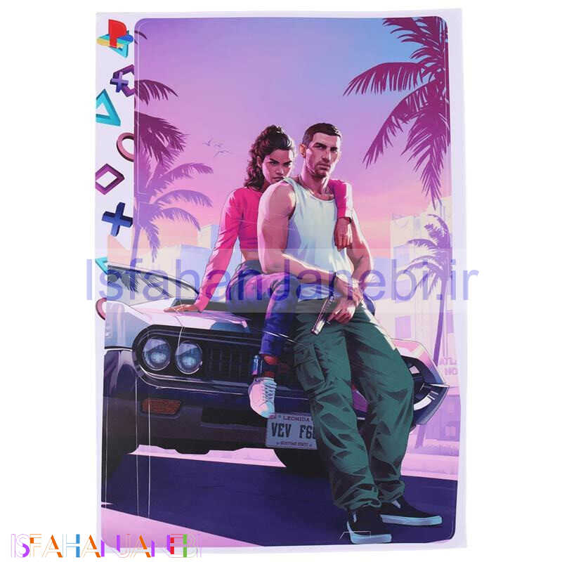 اصفهان جانبی-اسکین پلی استیشن 5 اسلیم استاندارد طرح GTA VI کد 2