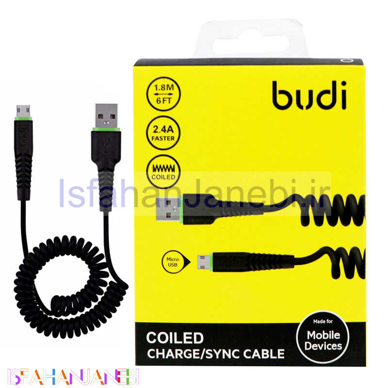 اصفهان جانبی-کابل کنفی میکرو یو اس بی Budi M8J150MS 1.8m