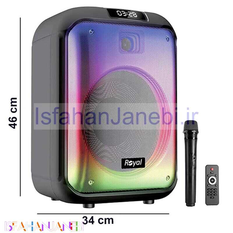 اصفهان جانبی-اسپیکر بلوتوثی رویال Partybox RSP-1210 + میکروفون و ریموت کنترل
