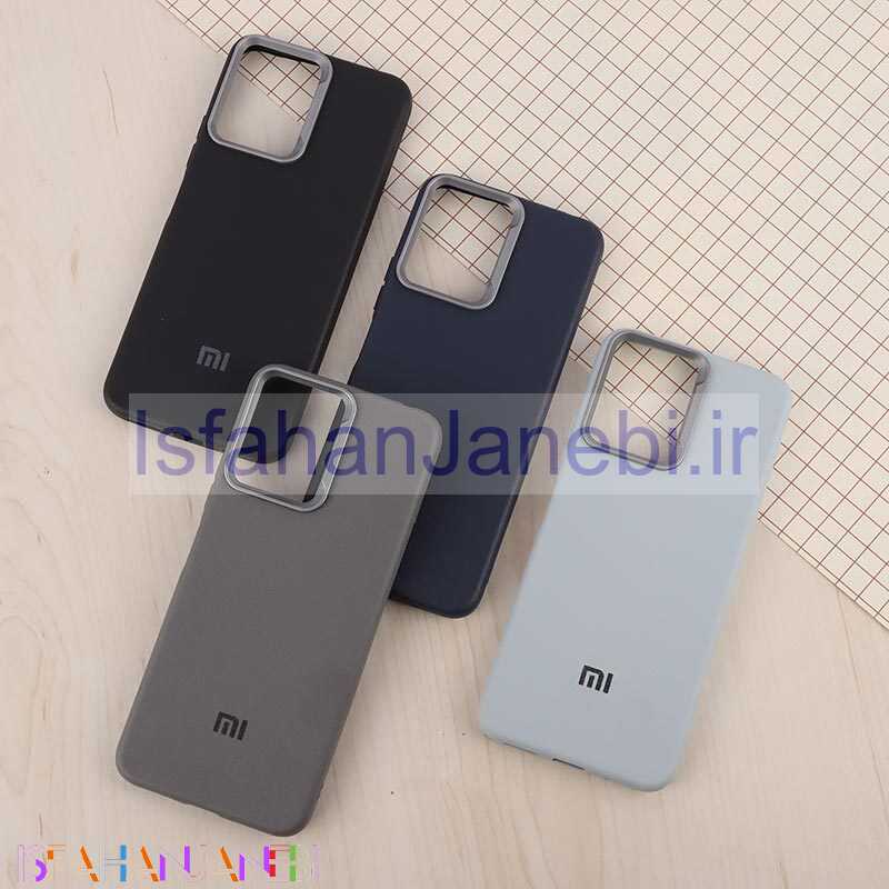 اصفهان جانبی-قاب چرمی ژله ای Leather شیائومی Redmi 12 لوگودار
