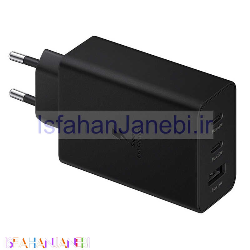 اصفهان جانبی-کلگی فست شارژ Samsung EP-TA6530NBEGEU 3Port 3.5A PD 65W