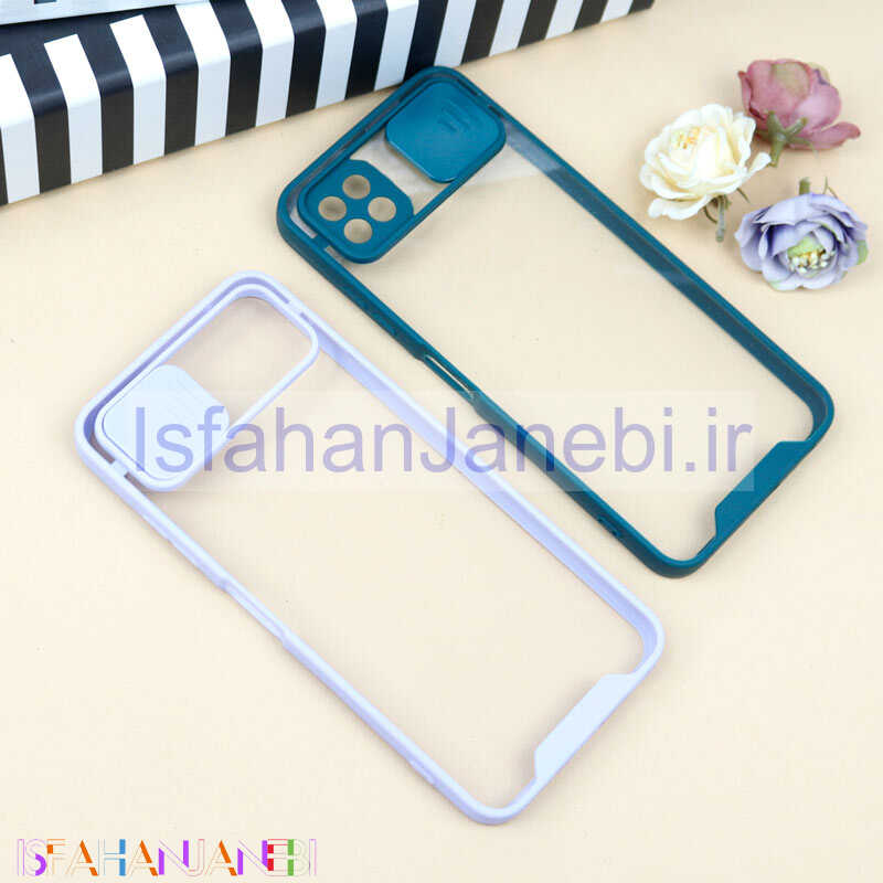 اصفهان جانبی-قاب PC شفاف محافظ لنزدار کشویی Samsung Galaxy A22 5G