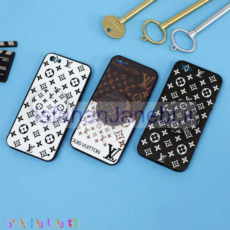 اصفهان جانبی-قاب فانتزی برجسته + پاپ سوکت طرح LV آیفون iPhone 5/5s سری D