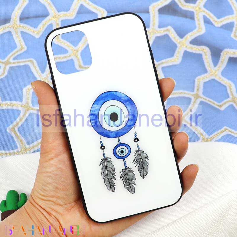 اصفهان جانبی-قاب پشت گلسی طرح چشم و نظر iPhone 11