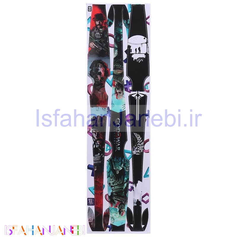اصفهان جانبی-برچسب محافظ نوار وسط کنسول بازی پلی استیشن 5 اسلیم طرحدار بسته 3 عددی کد 8