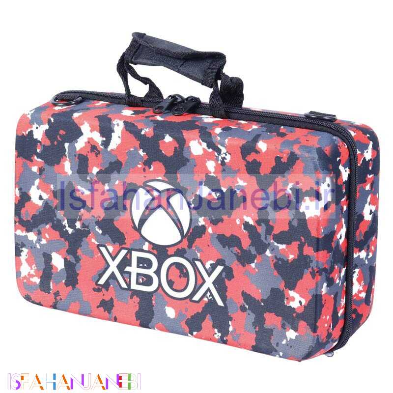 اصفهان جانبی-کیف کنسول بازی XBOX Series S طرح چریکی قرمز مشکی
