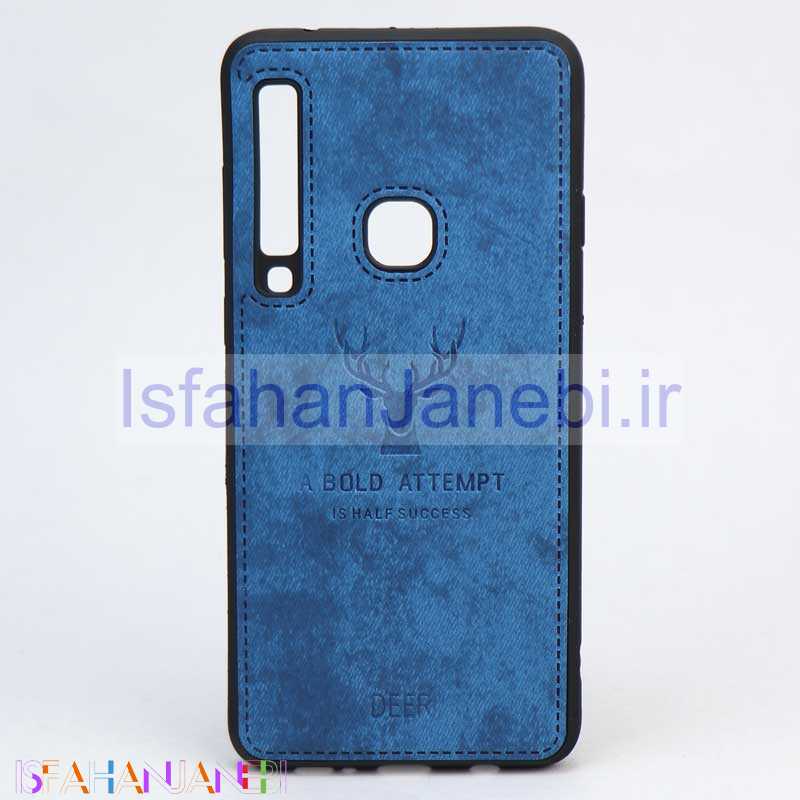 اصفهان جانبی-قاب چرمی طرح گوزن Samsung A9 2018 آبی