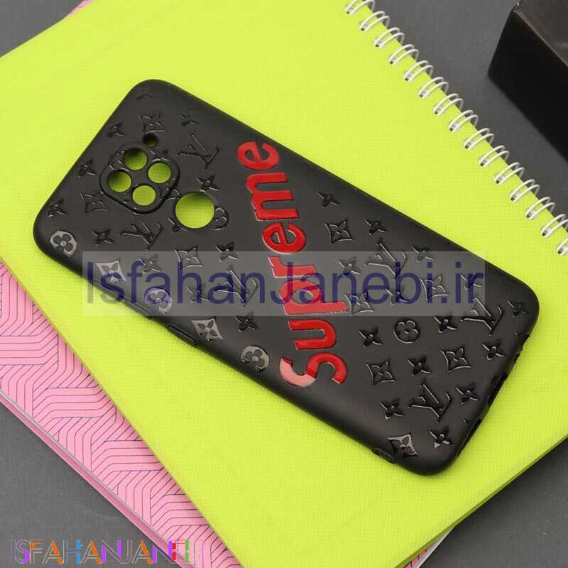 اصفهان جانبی-قاب طرحدار محافظ لنزدار مشکی Superme شیائومی Redmi Note 9