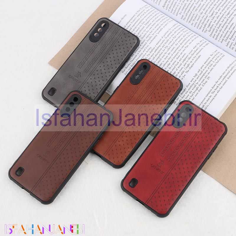اصفهان جانبی-قاب چرمی Canary سامسونگ Galaxy A01 محافظ لنزدار